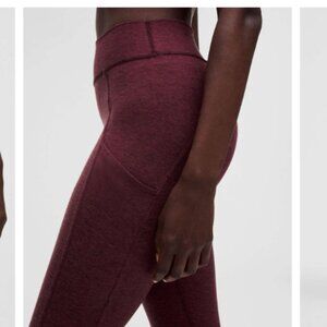 lululemon athletica Burgundy Heather High-Rise Leggings